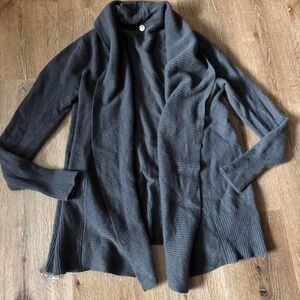 Margaret O Leary Gray Open Cashmere Cardigan Size S‎